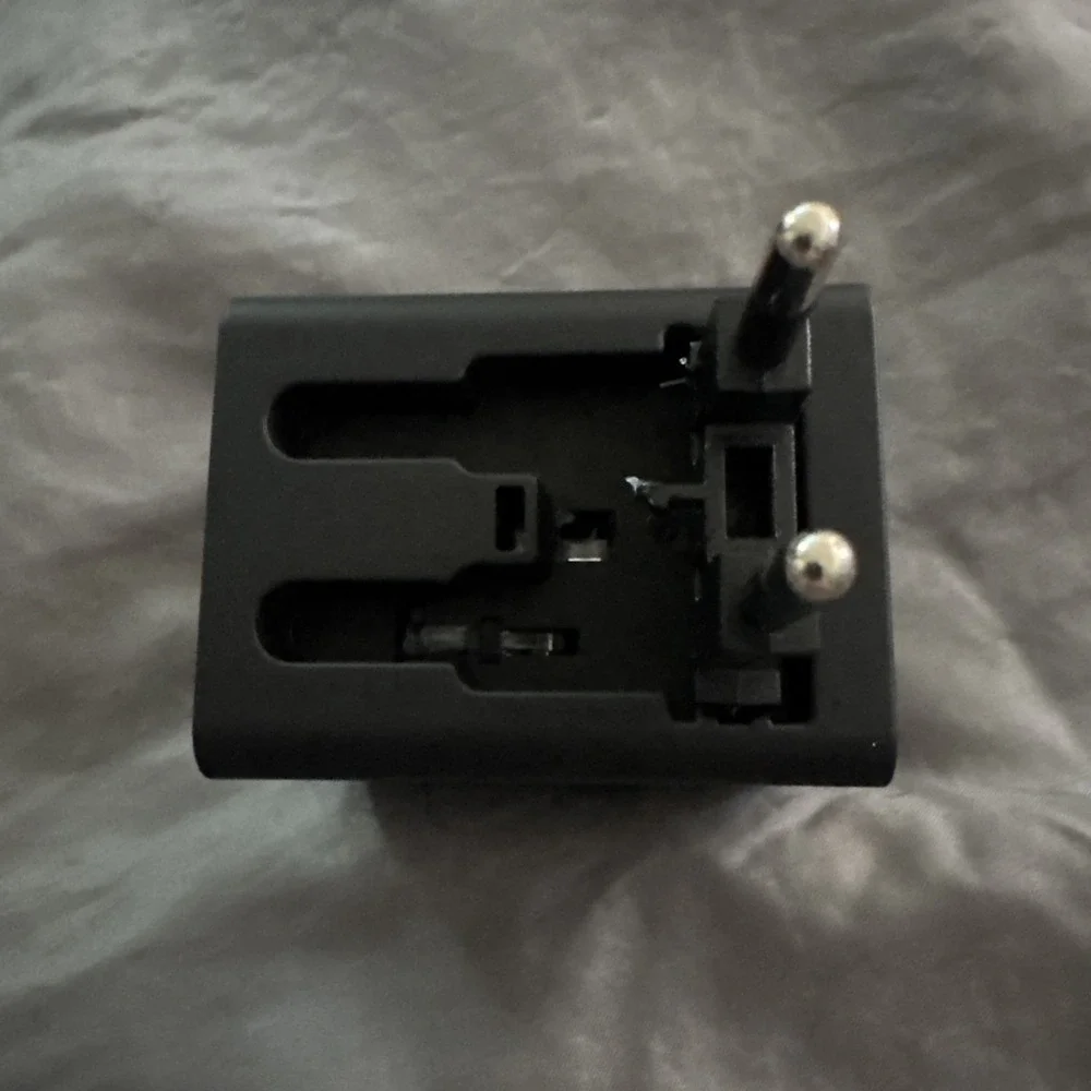 Current Mood: Worldwide Travel Power Plug Adapter With Case EUC Europe/UK/US-AUS
